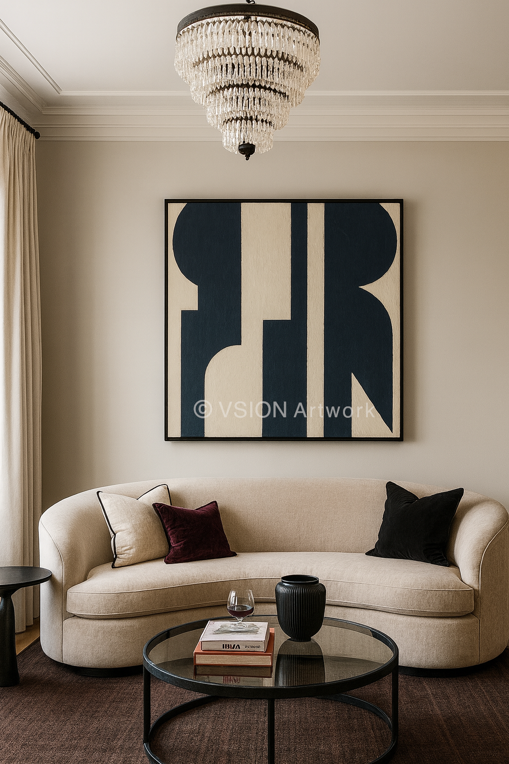 FLUÉ 001 — Contemporary Minimal Abstract Wall Art