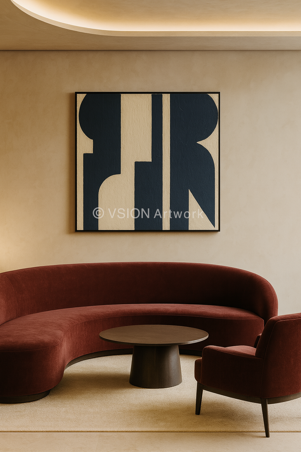 FLUÉ 001 — Contemporary Minimal Abstract Wall Art
